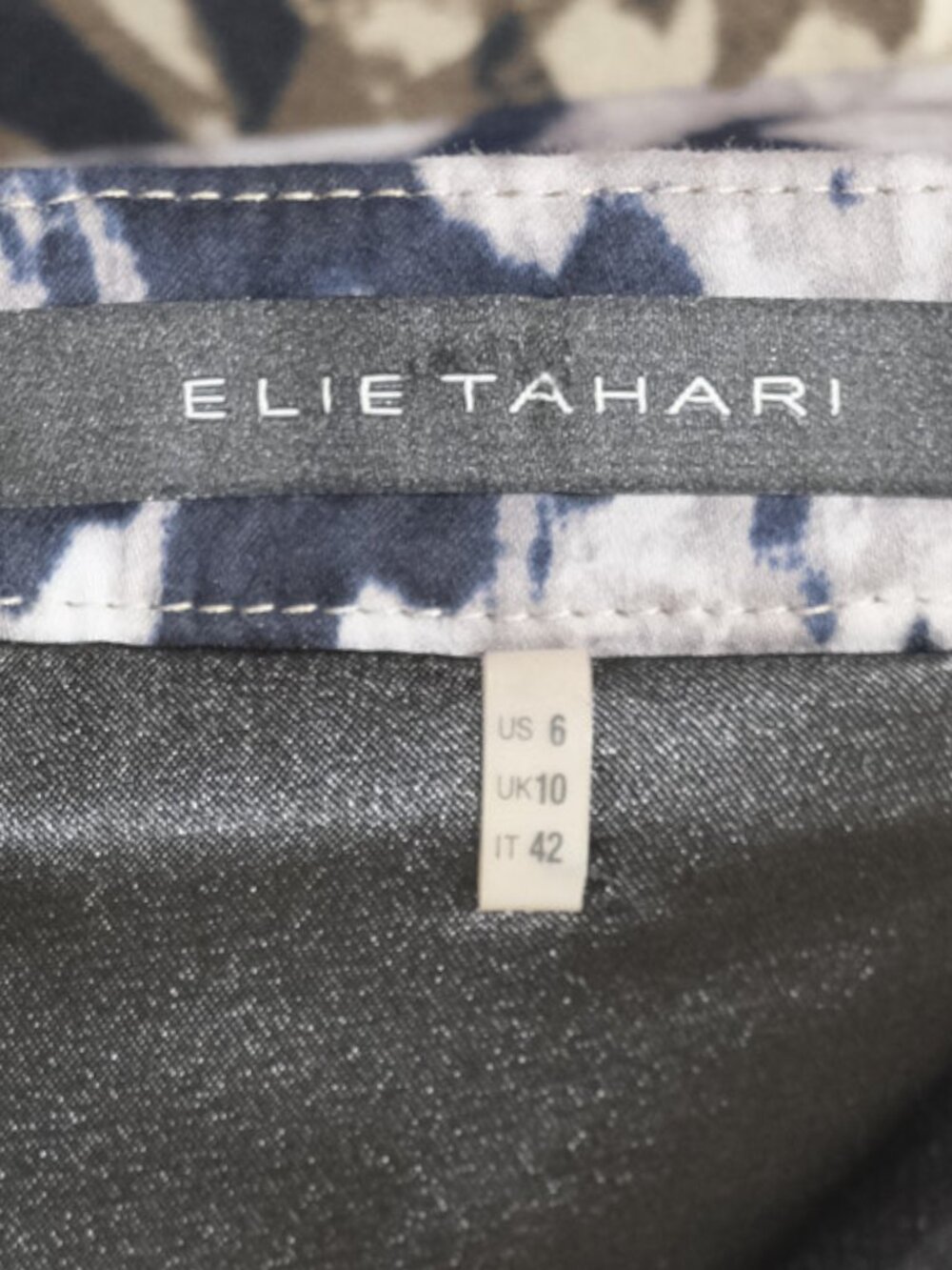 Elie Tehari Multi-Pattern Color Blocked Pencil Skirt - Size 6 - Picture 2 of 16